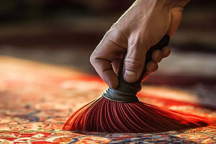 Silk rug cleaning