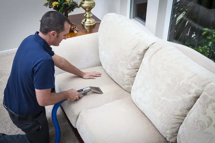 Textile sofa cleaning